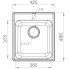 Мойка GRANFEST ECO-17 черный 420х480мм